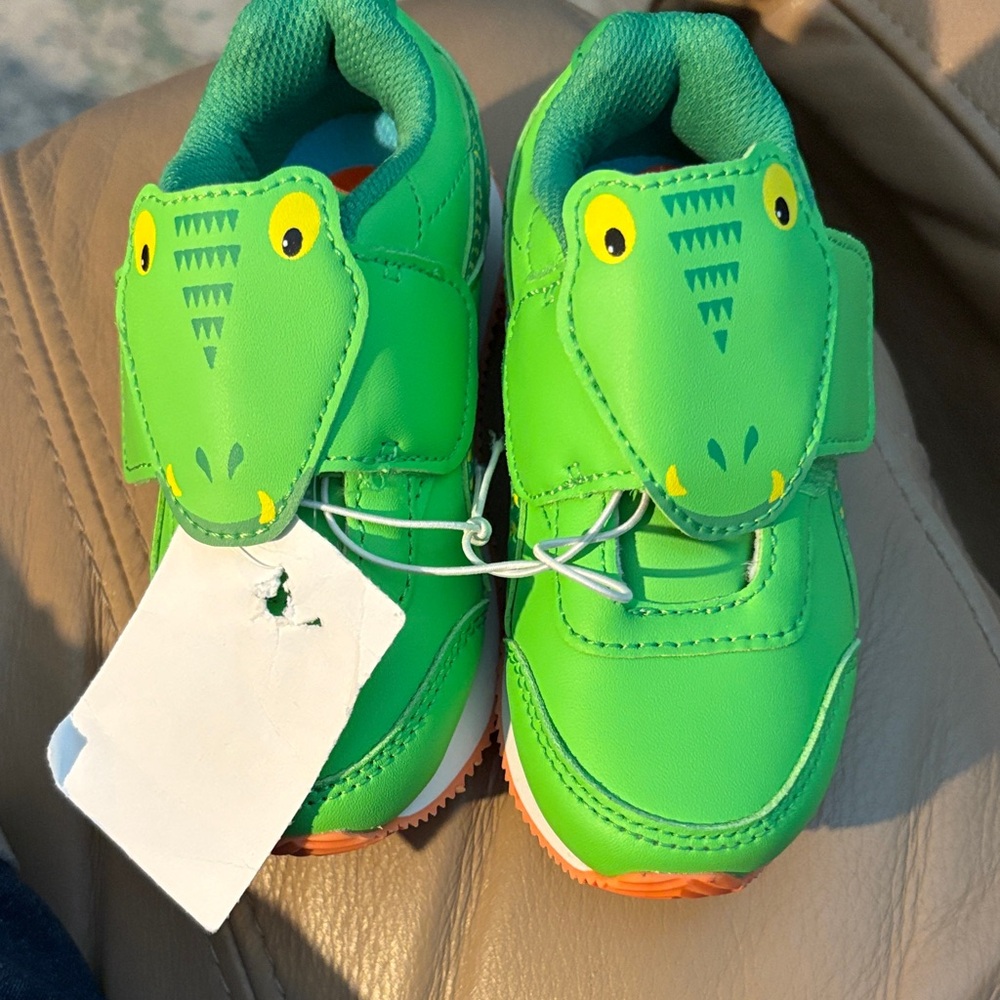 Reebok Green Dinosaur Kids Sneakers